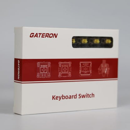 GATERON KS-15 Optical Yellow Keyboard Switches, 35gf RGB LED Infrared Path Linear Key Switches for Mechanical Keyboard (35PCS, Yellow) - color: yellow
