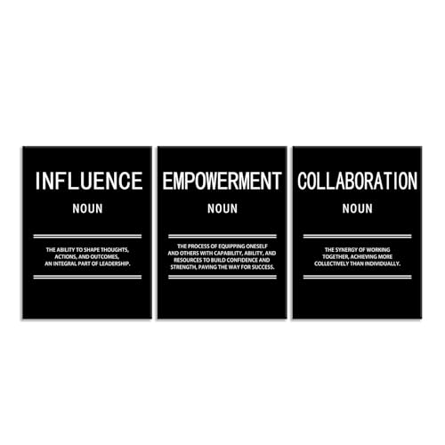 Collaboration Empowerment Influence Motivational Wall Art for Office Inspirational Leadership Print Canvas Poster Painting Modern Inspiring Artwork for Home Living Room Wall Decor[36''Wx 16''H] - color: Inspirational-12, size: 16.00" x 36.00"