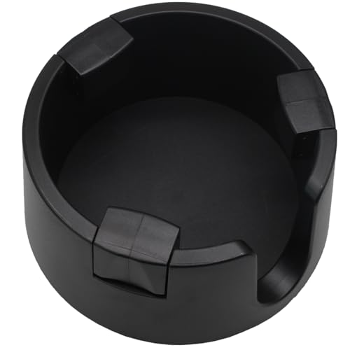 Bonsicoky Anti Spill Cup Holder - Adjustable Plastic Drink Holder - Adhesive Desk Cup Holder for Home Office Couch Table - Black - color: Black