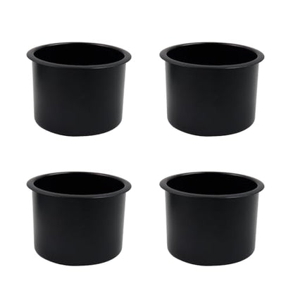 Dnyta 4 Pcs 3.8" x 2.6" Black Plastic Cup Holder Insert Medium Car Seat, Cup Holder Sofa Insert Replacement for Sofa, Boat, Truck, Car, Recliner - color: 4pcs, Black, size: 3.8" x 2.6", Bottom U-shaped groove