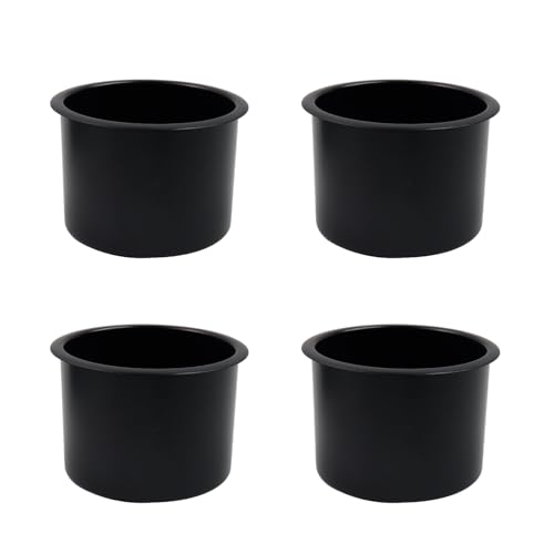 Dnyta 4 Pcs 3.8" x 2.6" Black Plastic Cup Holder Insert Medium Car Seat, Cup Holder Sofa Insert Replacement for Sofa, Boat, Truck, Car, Recliner - color: 4pcs, Black, size: 3.8" x 2.6", Bottom U-shaped groove