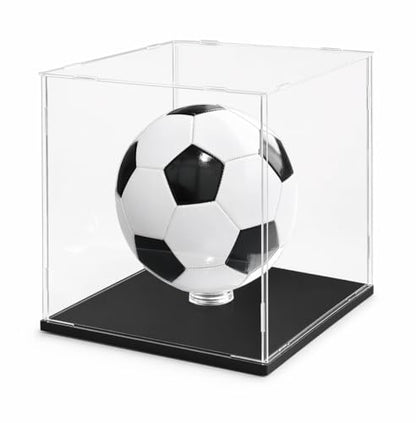 Clear Acrylic Display Case, 10x10x10inch (25x25x25cm) | Assemble Cube Display Box, Black Base, Dustproof Protection, For Collectibles Memorabilia Figurines - size: 10 x 10 x 10 inches