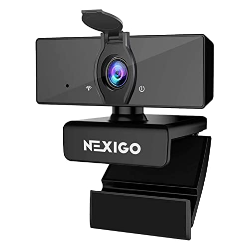 NexiGo N660 1080P Business Webcam, Dual Microphone & Privacy Cover, USB FHD Web Computer Camera, Plug and Play, for Zoom/Skype/Teams/Webex, Laptop MAC PC Desktop - style: Webcam w/o Light