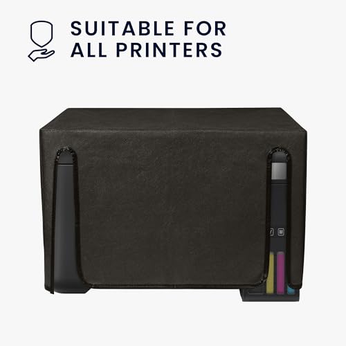 kwmobile Dust Cover Compatible with Epson EcoTank ET-2850 / EcoTank ET-2856 - Printer Case - Fabric Protector Cover - Dark Grey