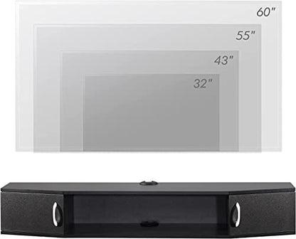 FITUEYES Floating TV Stand with Cabinet, Wall Mounted TV Shelf Media Console Entertainment Center Desk Storage Hutch for Home and Office, 41'' - color: Black