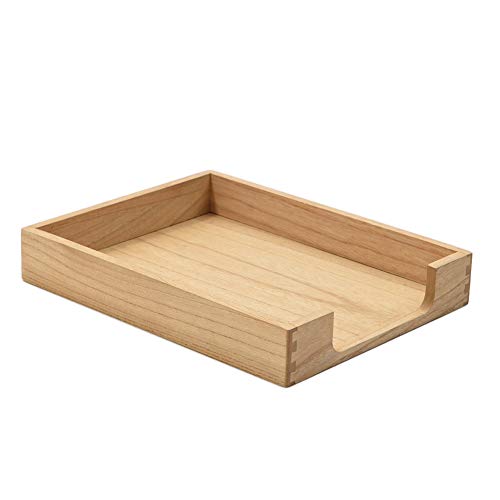 KIRIGEN Wood Letter Tray, Single-Tier Front-Load Desktop Paper Organizer, Wooden Document Tray for Letter and A4 Paper, File Folder, Mail, Home Office Desk, 13.77 x 10.62 x 2.16 Inch, TP-NA - color: Natural