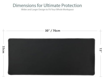 [30" x 13"] Extended-Large Mouse pad, Keyboard pad - Enhance Your Gaming Experience with The Desk mat - Waterproof and Easy to Clean - lint-Free - Ideal for Gaming Table (Black, Extended) - size: 30L x 13W inches