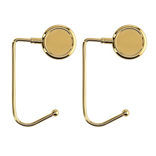kwmobile Purse Hook for Table - Set of 2 Purse Holder - Handbag Hanger - Portable Bag Holder - Bag Hooks for Desk - Table Hook Gold - color: Gold