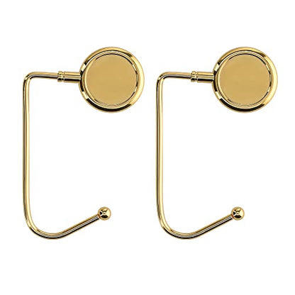 kwmobile Purse Hook for Table - Set of 2 Purse Holder - Handbag Hanger - Portable Bag Holder - Bag Hooks for Desk - Table Hook Gold - color: Gold