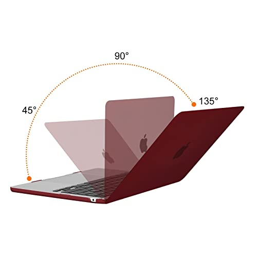 MOSISO Compatible with MacBook Air 13 inch Case M5 2026 M4 2025 M3 M2 2024-2022 A3449 A3240 A3113 A2681, Scratches-Resistant Protective Hard Shell for MacBook Air 13.6 inch Case, Burgundy - color: Burgundy