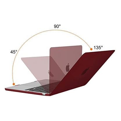 MOSISO Compatible with MacBook Air 13 inch Case M5 2026 M4 2025 M3 M2 2024-2022 A3449 A3240 A3113 A2681, Scratches-Resistant Protective Hard Shell for MacBook Air 13.6 inch Case, Burgundy - color: Burgundy