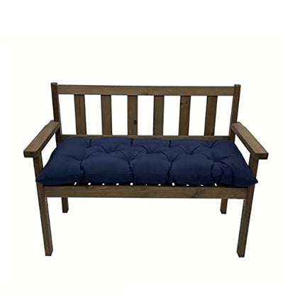 Outdoor Chair Cushions, Waterproof Tufted Bench Cushion for Outdoor Furniture, Garden Recliner Seat Cushions Waterproof Sofa Pads 40" x 20", Navy Blue, 1 Pack - color: Navy Blue