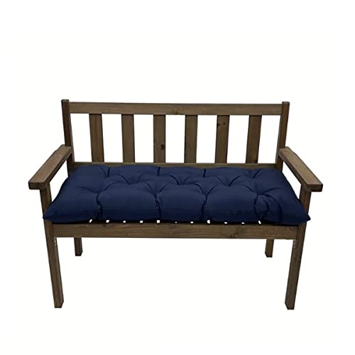 Outdoor Chair Cushions, Waterproof Tufted Bench Cushion for Outdoor Furniture, Garden Recliner Seat Cushions Waterproof Sofa Pads 40" x 20", Navy Blue, 1 Pack - color: Navy Blue