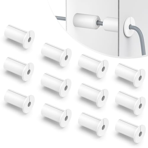 12 PCS 3/4 Inch Starlink Wall Grommets White Cable Grommet for Starlink Wall Cable Pass Through Bushing Grommets 19mm Diameter Silicone 3/4 Inch Starlink Cable Routing Kit White for Protecting Cords - color: White, size: 12 PCS