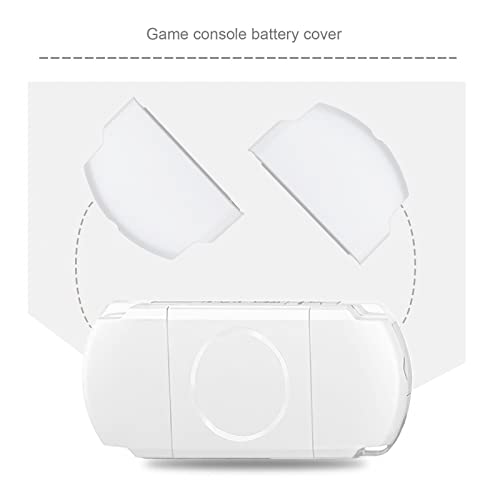 SING F LTD 2PCS Replacement Battery Door Covers Cases Protectors Compatible with Sony PSP 2000 2003 2004 3000 3003 3004 White Plastic Console Accessories - color: White