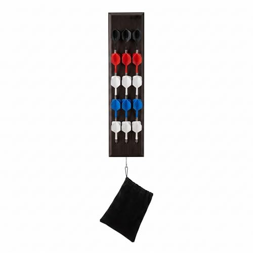 Viper Wall Mounted Dart Holder/Caddy Display, Holds 12 Steel and Soft Tip Darts - color: Black