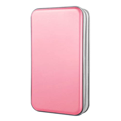 DVD Case, Bivisen CD Case Holder Wallet Binder 96 Capacity CD/DVD Cases Storage Holder Binder Organizer Wallet Book for Car Home Travel (Light Pink) - color: Light Pink