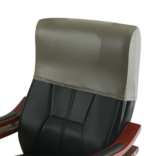 Waterproof Office Chair Headrest Cover,PU Leather Stretch Headrest Protector for Office Chairs,Head Rest Covers for High Back Computer Chairs,Furniture,Recliner Chair,2PCS, Khaki - color: Khaki, size: 2PCS