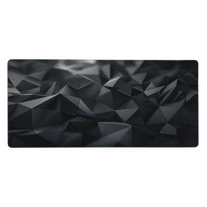 Large Mouse pad, XXL Gaming Keyboard pad, Dark Gray Geometric Pattern, Water-Resistant and Slip-Resistant, Suitable for Gaming and Office use, Laptop Computer Table Protection pad, 35.4 x 15.7 inches - color: Dark gray checkered