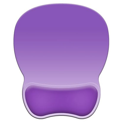 Ergonomic Mouse Pad with Wrist Rest, Comfortable Gel Concave Mouse Pad with Non-Slip Base, Pain Relief Mouse Pads with Smooth Wrist Support for Office & Home (Gradient Purple) - color: Gradient Purple