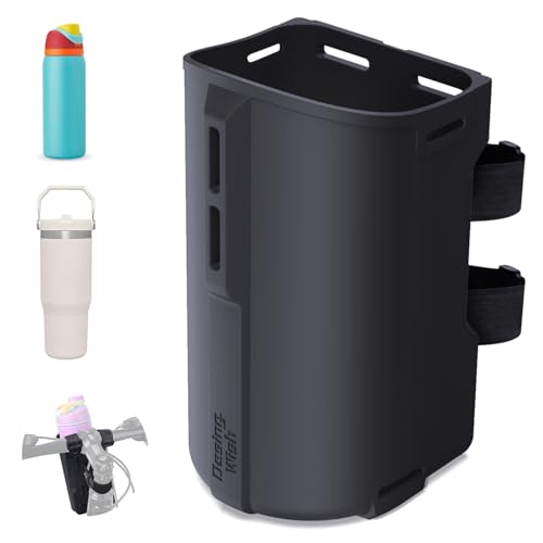 12-40oz Silicone Bike Water Bottle Holder with Removable Non-Slip Straps, Multi-Holes Installing Bike Cup Holder Water Bottle Holder for Mountain Bike, eBike, Scooter - Black - color: Silicone, Black