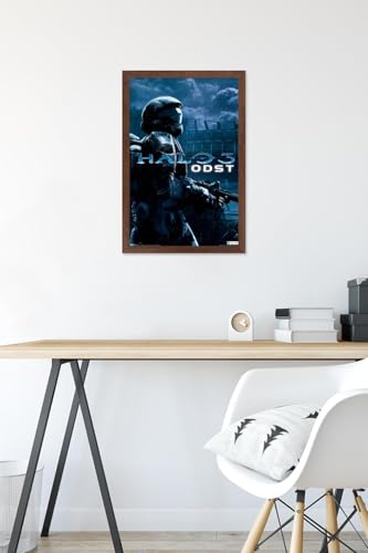 Trends International Halo: ODST - Key Art Wall Poster, 14.725" x 22.375", Mahogany Framed Version - color: Mahogany Framed Version, size: 22.4"L x 14.7"W