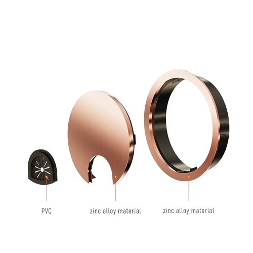 Desk Grommet 2 Inch 50mm, Zinc Alloy Computer Desk Wire Hole Cover, Office Desktop Cord Cable Hole Metal Ring, Red Bronze - size: 2" Red Bronze