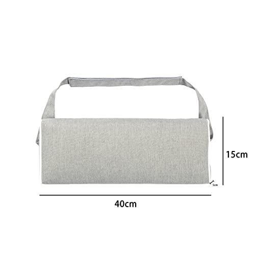 Enipate Outdoor Chaise Lounge Head Pillow, Pack of 2 Water Resistant Headrest Pillows with Elastic Band for Pool Patio Chairs - color: Grey