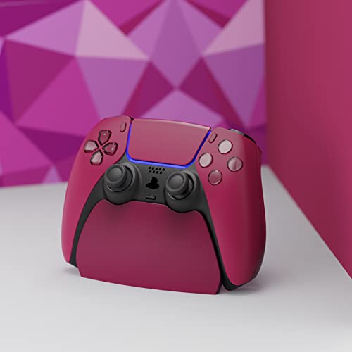 PlayVital 2 Pack Controller Display Stand for ps5, Gamepad Stand Desk Holder for ps5 Controller Accessories with Rubber Pads, Cosmic Red - color: Cosmic Red 2 set
