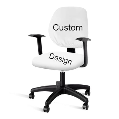Customized Office Chair Covers 2 Piece Stretchable Computer Chair Seat Cover Personalized Universal Slipcover for Rotating Chair,Gaming Chair Protector Cover Custom Name Desk Accessories - color: Custom