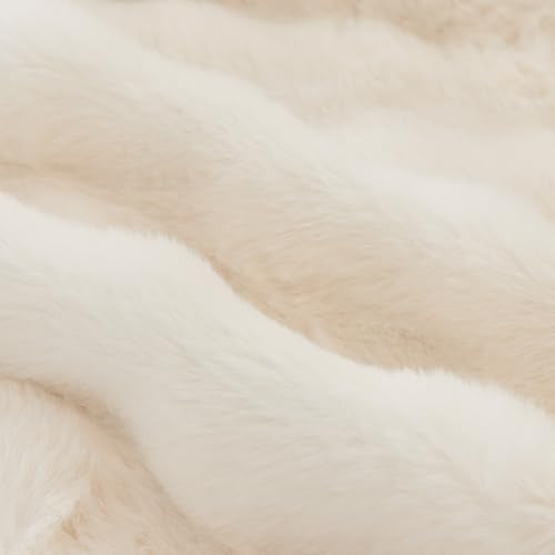 vctops 3 Pieces Faux Rabbit Fur Sofa Armrest Cover for Recliner Chair Non Slip Fluffy Furry Headrest Cover Soft Fuzzy Couch Cover for Dogs Washable Furniture Protector (Cream,1 Seat) - color: Cream