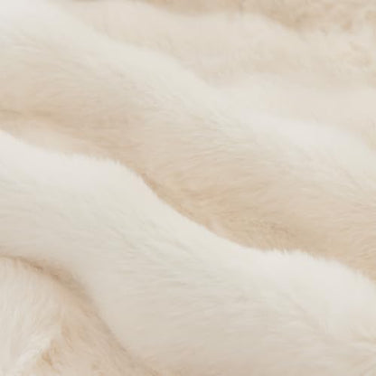 vctops 3 Pieces Faux Rabbit Fur Sofa Armrest Cover for Recliner Chair Non Slip Fluffy Furry Headrest Cover Soft Fuzzy Couch Cover for Dogs Washable Furniture Protector (Cream,1 Seat) - color: Cream