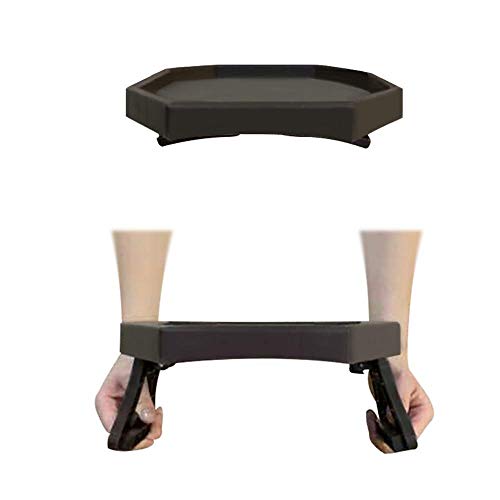NHD Pekokavo Sofa Armrest Clip Table – No-Slip Couch Tray for Drinks, Snacks, Remote – Adjustable Armchair Table for Living Room, Bedroom, Dorm – Fits Most Armrests (Cherry) - color: Brown
