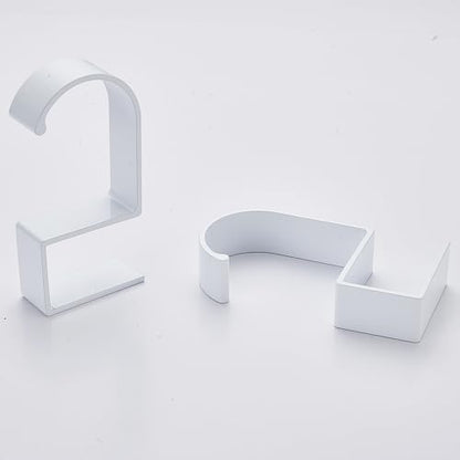 4Pcs Desk Hook Nail Free Clamp-On Under Desk Schoolbag and Handbag Hanger - Suitable for under 3cm/1.18 inch Thick Plate (4 White) - style: 5 type hooks white
