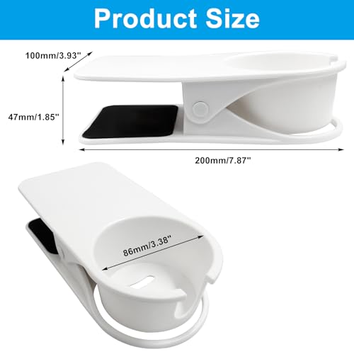 Jiozermi 3-in-1 Drink Holder Clip - Desk & Adirondack Chair Cup Holder for Water, Soda, Coffee (Red, Black, White) - color: Red+Black+White
