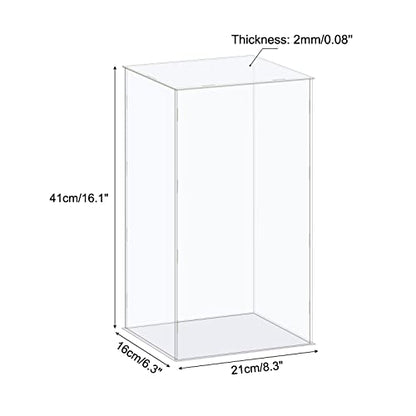 MECCANIXITY Acrylic Display Case Box Clear Dustproof Protection Showcase 8.3x6.3x16.1 Inch for Collectibles Display - size: 8.3x6.3x16.1 Inch
