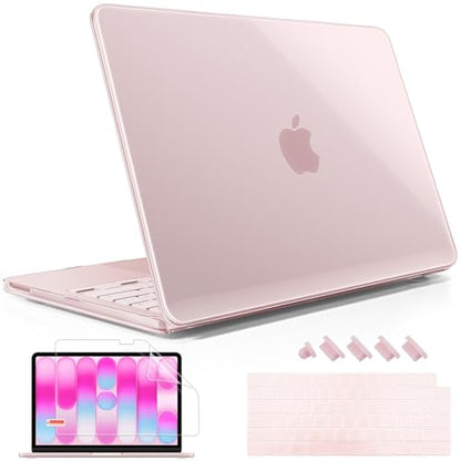 May Chen for MacBook Neo 13 inch Liquid Retina Display ((2026 Release A3404), Slim & Lightweight Protective Case with Screen Protector&Keyboard Cover&Dust Plug, Crystal Blush - color: Crystal Blush