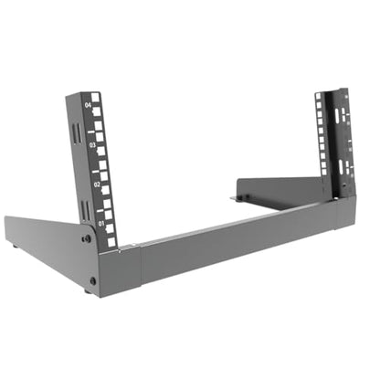 4U Desktop Network Rack 19 inches Small Open Frame Rack 2 Post Free-Standing Tabletop Rack for Server, Patch Panel, Data, AV, IT,Studio or Networking Equipments (4U) - size: 4U