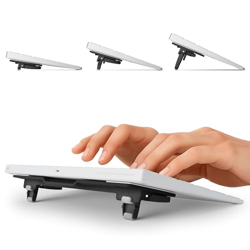 GPG2 ESC Flip Keyboard Stand for Desk, Tilting Riser That Attaches to Your Keyboard – 3 Adjustable Angles, Compatible with Apple Magic Keyboard, Logitech MX Keys, K380 & Flat-Back Models