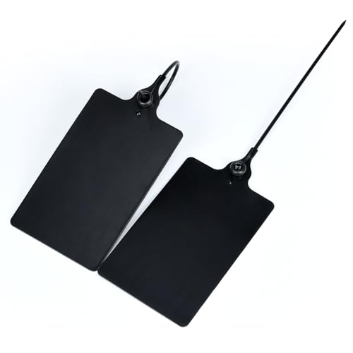 100 Black Plastic Tags Shipping Tags Water Proof Tags for Labeling Shipping Labels Security Seals Writable Marker Ties Hanging Tags Storage Tag with One Marker Pen, 252*58 mm - color: Black