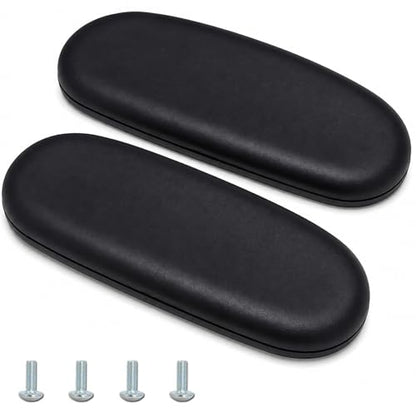 Podoy Office Chair Armrest Pads Replacement Fits Univeral Desk Chair Arms with Mounting Hole Patterns Screws, Desk Armrest Cover 4" x 10" (Pack of 2)