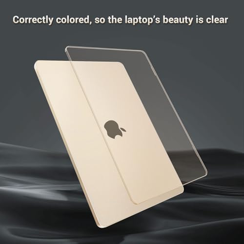 MOSISO Ultra-Thin & Seamlessly Closes Cover Compatible with MacBook Air 13 inch Case M5 M4 M3 M2 2026-2022 A3449 A3240 A3113 A2681, 2 in 1 Kit Anti-Fingerprints Shell for Mac Air 13.6, Starlight Clear - color: Starlight Clear