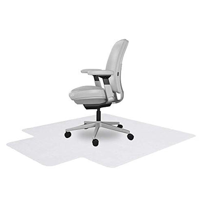RESILIA Office Desk Chair Mat with Lip - for Low Pile Carpet (with Grippers) Clear, 36 Inches x 48 Inches, Made in The USA - color: Clear, size: 36" x 48" with lip