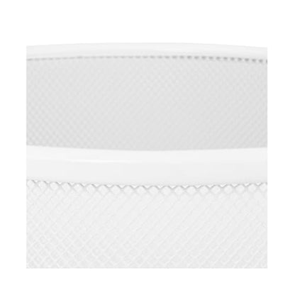 2-Pack 6-Gallon Round Steel Mesh Trash Can, Recycling Wastebasket, White | Versatile and ventilated bin measures 13.75" high with a 11.5" top diameter - color: White
