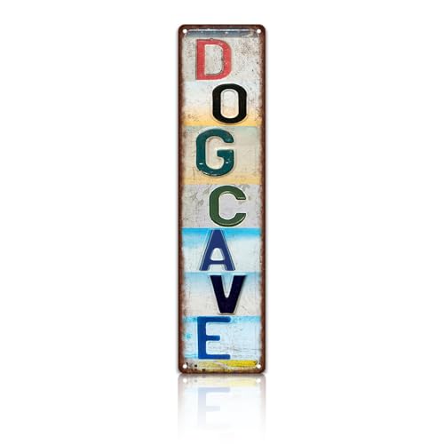 Vintage Dog cave Wall Decor Street Signs Metal Tin Signs 4 x 16 Inches - color: Dog Cave