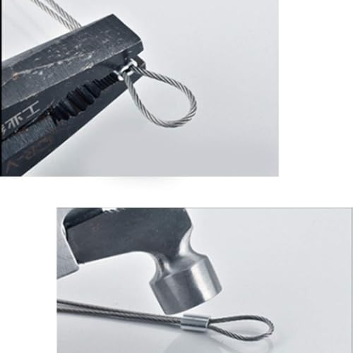 YAMASO 50pcs 3/16" Aluminum Crimping Loop Sleeve, Cable Ferrule Wire Rope Sleeves Loop Sleeve - size: 3/16"(50pcs)