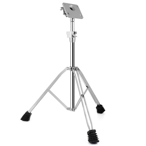 TENTOTEN Electronic Mounting Stand with Plate, Heavy Duty Double Braced Mounting Stand for Electronic Modules & Controller Multi Pads and Drum Pads