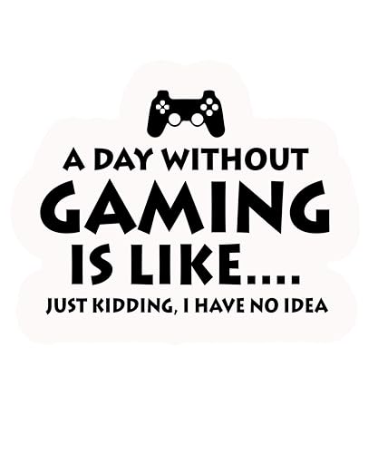 Gaming Funny Gamer Sticker, 5 inches - Wall, Car Bumper Sticker, Decal Waterproof Removable (R) - color: R