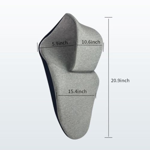 Office Chair Headrest, Adjustable Neck Support Pillow with Removable Washable Cover - Head Rest Attachment for Office Chairs and Wheelchairs, Neck Pillow for Desk Chair Napping (Grey) - color: Grey