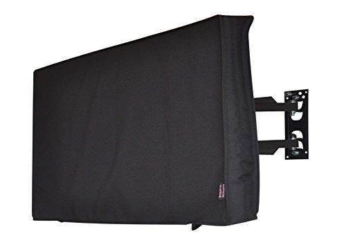 Outdoor TV Cover, Waterproof Universal Protector for 40"-43'' LCD, LED, Compatible with Standard Mounts and Stands, Built in Remote Controller Storage Pocket, Black - size: 38"
